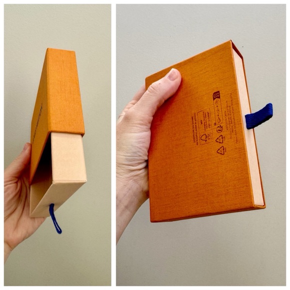Louis Vuitton LV Drawer Style Saffron Orange Jewelry Gift Box, Blue Pull Tab - Picture 7 of 17